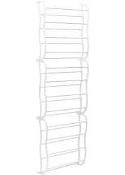Generic 36 Pair Over the Door Hanging Hook 12 Tier Shoe Rack Adjustable Shelf Organiser Holder Storage Stand Space Saving Multi-layer Easy Installation For Living room Shoe Rack