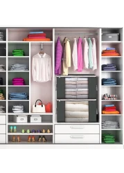 3-Pack Large Clothes Storage Bags Foldable Durable Space Savers with See-Through Window & Carry Handles Multi-Use Organizer Solutions