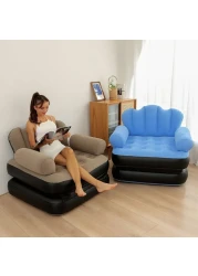 Multifunctional 5-in-1 Inflatable Sofa with L-shaped Armrest for indoor &amp; Outdoor