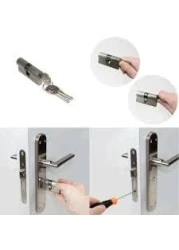 ABBASALI Door Lock Cylinder 70mm (35-35) with 5 Computer Keys (PACK OF 2PCS)