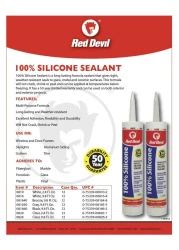 Red Devil 0826 100 Silicone Sealant Architectural Grade Silicone Architectural Grade RTV Sealant A WaterResistant Adhesive for Interior and Exterior Use 98 oz Tube Clear 1Pack