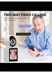 Home Security Cameras for Baby/Elder/Dog/Pet Camera, 4K Resolution,360&deg; Panoramic/2.8" Screen/Indoor Security Camera, Night Vision