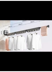 Wall Mounted Clothes Drying Rack Retractable Laundry Clothes Rack Space Saving Collapsible Dryer Rack for Balcony Laundry