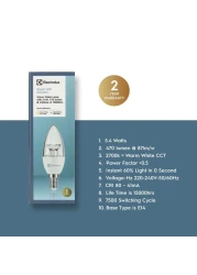 إليكترولوكس E14 ليد مصباح شمعة 5.4 واط أبيض دافئ