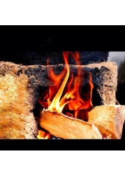 أعواد إشعال النار من الحطب، أعواد الحطب الخشبية سهلة الاستخدام وآمنة للطهي على النار، 7 كجم/الحقيبة