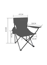 Portable Folding Camping Chair with Cup Holder Foldable Fishing Camping Chair - Outdoor Picnic Chair With Carry Bag Perfect For BBQ Beach Chair