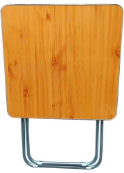 In-House In House Folded Table With Aluminum Framin House Folded Table With Aluminum Frame, 60X60 cm, Square, Assorted Color, Brown