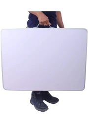 YATAI Portable Camping Table &ndash; Garden Parties Set - Easily Movable For BBQ Party &ndash; White Foldable Table Perfect Portable Design &ndash; Garden Furniture &ndash; Outdoor Camping Table