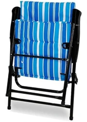 GO2CAMPS Folding Camping Chair with Cushion High Quality Beach Chair for Garden Balcony or Festivals Outdoor Relax Chair as Fishing Chair or Festival Chair (Multicolour)