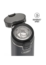 THERMOS ICON SERIES Stainless Steel Water Bottle with Spout 24 Ounce Granite Vacuum Insulated Water Bottle with Lid