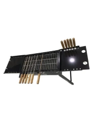Portable Folding Barbecue Grill with Electric Skewer Camping Charcoal Stove
