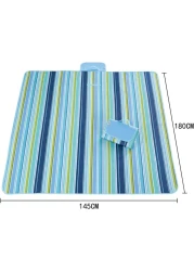 Waterproof Foldable Outdoor Camping Mat Widen Picnic Mat Plaid Beach Blanket Baby Multiplayer Tourist Mat 145X180cm, Blue