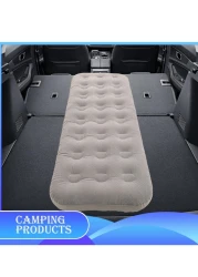 Manful Inflatable Mattress With Pump Portable Outdoor Air Mattress Foldable Single Thickened Flocking Mattress For Outdoor And Home