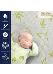 Bamboo Mattress Protector with Zipper 100 Waterproof King Size Cooling Mattress Cover Ultra Soft Jacquard Fabric Breathable Noiseless Mattress Pad Cover Zippered Mattress Encasements