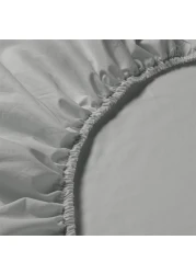 BYFT Orchard Exclusive (Grey) King Fitted Sheet (Set of 1 Pc) Cotton percale Weave, Soft and Luxurious, High Quality Bed linen -180 TC