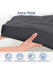 Vital Mattress Topper Soft Comfort White 500 GSM (Gray, Single Size - W 90 X L 200 Cm)