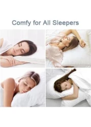 Golden Home Premium Hypoallergenic Super Soft and Elastic Pillow for Ultimate Comfort and Support - Ideal for Neck Pain Relief and Allergies - Customizable for Back, Side and Stomach Sleepers (2-Pack)