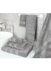 Safi Plus Luxury Hotel Quality 100% Turkish Genuine Cotton Towel Set, 2 Bath Towels 2 Hand Towels 2 Washcloths Super Soft Absorbent Towels for Bathroom &amp;amp; Kitchen Shower - Navy Blue