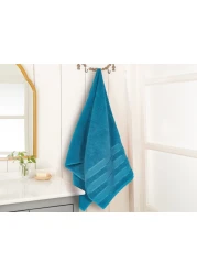 Safi Plus Luxury Hotel Quality 100% Turkish Genuine Cotton Towel Set, 2 Bath Towels 2 Hand Towels 2 Washcloths Super Soft Absorbent Towels for Bathroom &amp;amp; Kitchen Shower - Ocean Blue