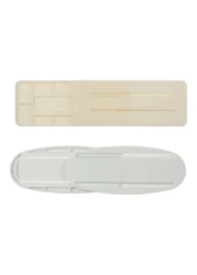 Generic Punch Free Plug Sticker Surge Protector Wall Mount Fixing Device Self Adhesive Power Plug Cable White 10.2*0.7*4cm