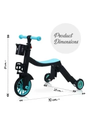 Little Story Kids Scooter / Balance Bike / Tri Cycle - Green