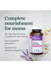 New Chapter Postnatal Vitamins Lactation Supplement Complete Multivitamin with Fermented Vitamin D3 B Vitamins Made with Organic Vegetables Herbs NonGMO Ingredients 96 Count