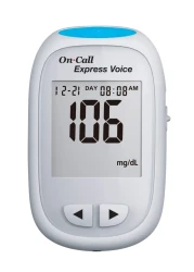 On CallExpress Voice Blood Glucose Monitor Meter Only Includes On Call Express Voice Meter Carrying Case Log Book