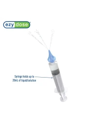 EZY DOSE Ear Wax Removal Syringe TriStream Tip Prevents Ear Infections Safe and Effective Easy to Use Perfect for Kids and Adults 20mL Capacity Clear BPA Free