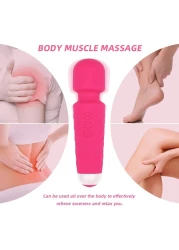 Satisfyer Electric Rechargeable Personal Body Wand Cordless Massager Machine with 20 Vibration Modes and Water Resistant for Full Body (Pink)
