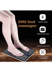 EMS Leg Reshaping Foot Massager - Full Automatic Massage Foot Circulation Massager Machine 9 Intensity Levels,Folding Portable Muscle Stimulatior Massage Mat with USB Rechargeable