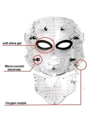 Mask LED Facial Mask 7 Colors LED Light For Anti-Aging Skin Rejuvenation Face And Neck Care Treatment Beauty Whitening Device Scarring Healthy Therapy Photon Anti Aging Wrinkles