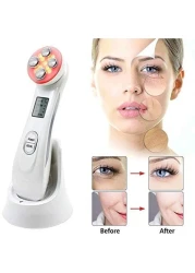 Tikiop Rf Radio Frequency Facial Machine, Skin Care Radio Frequency LED Light Therapy Anti Aging Facial Skin Tightening Facial Care System