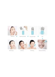 Hydra Derma Stamp Microneedle Roller & Serum Applicator - Professional Microneedling Dermapen for Face, Hair, Acne, Wrinkles, Scars, Stretch Marks, Pores