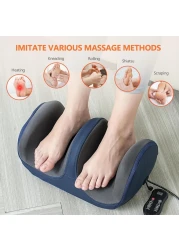 Foot and Calf Massager with Heat &ndash; Kneading and Rolling Massage for Neuropathy, Blood Circulation, and Relaxation Leg, Calf, and Arm Wellness Massager