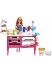 Barbie Doll and Accessories, &ldquo;Malibu&rdquo; Doll and 18 Pastry-Making Pieces, It Takes Two Caf&eacute;

