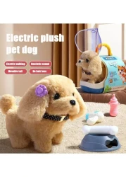 Interactive Electronic Robot Dog &ndash; Walking, Barking &amp; Tail Wagging Plush Puppy Toy for Kids,Corgi Style with Dog Cage &amp; Call Function &ndash; Perfect Birthday &amp; Holiday Gift