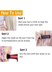 MSDADA 10 Color Hair Chalk for Girls Hair Chalk Comb Kids Temporary Hair Color Dye Teen Girl Gift Hair Stuff Accessories Makeup Kit Christmas Gifts Toys for Girls Age 6 7 8 9 10 11 12 13 Year Old