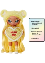 Na! Na! Na! Surprise MGA Entertainment Maria Buttercup-Yellow Teddy Bear-Inspired 7.5" Fashion Doll with Blonde Hair, Heart-Shaped Dress and Brush
