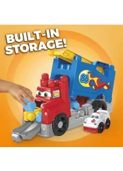 Mega Bloks First Builders Build &amp; Race Rig With Big Building Blocks, Building Toys For Toddlers (16 Pieces) Fvj01