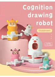 Sprintee Drawing Robot Toy for Kids Educational Art Toy with Drawing Cards & Automatic Step by Step Drawing Guide Perfect Learning Tool for Creativity, Motor Skills & Fun