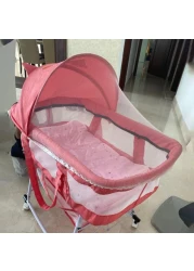 3 in 1 Portable Baby Sleeper Rocking Cradle Bed pink