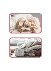 ماكينة حياكة يدوية للبنات - لعبة نول نسج كروشيه للأطفال، مجموعة حرف يدوية من الصوف، لعبة تظاهر يدوية، مجموعة حياكة يدوية إبداعية