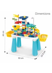 Little Story DIY Slide Track Rolling Ball Blocks Table(111pcs), STEM Series - Multicolor