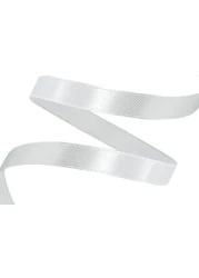 White Satin Ribbon, 12mm x 25yd Fabric Polyester Ribbon for Gift Wrapping, Party Favors, Wedding Decorations, Bow Making, Bouquets, Sewing Projects &amp; Craft Supplies