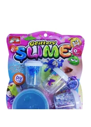 تي تي زي سلايم عجينة قابلة للتمدد وغير لاصقة مضيئة يمكنك صنعها بنفسك - أزرق