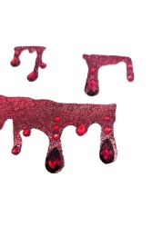 Halloween Cospaly Face Jewels Vampire Blood Costume Festival Face Gems Stick on Rhinestone Tattoo Stickers Pasties Self Adhesive Temporary Tattoos Fashion Jewelry for Party Vampire