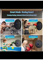Boxing Machine for Home Workouts Fitness Boxing Machine with Music Playback, Workout Playlist, for Adults
