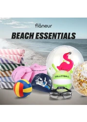 Flamingo 60cm Beach Ball Jumbo Pool Toys Beach Toy for Kids - Giant Inflatable Clear Beach Ball Swimming Pool Water Outdoor Summer Party Favors for Kids Adults Toddlers