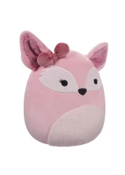 Medium Plush 12 inch Miracle Pink Fennec Fox with Bow Officially Licensed Kellytoy Plush Toy Colorful Soft Gift for Kids Girls &amp; Boys Washable Squishy Stuff Toy Multicolor All Age