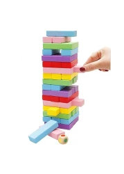 Merchant Ambassador Classic Games Tumblin' Tower Zenga Blocks Multicolour Pack of 54